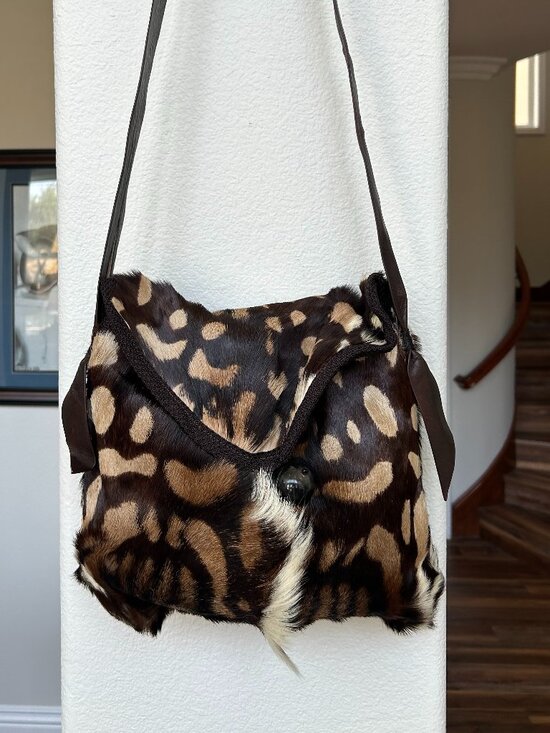 Rafael Sanchez Handbags - Rafael Sanchez Vintage Tiger Print Hair-0n-hide Shoulder Bag
